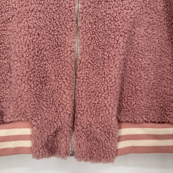Verevet Soft Pink Teddy Zip Front Jacket - Picture 2 of 6